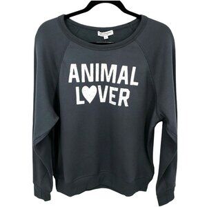 Grayson Threads Women Animal Lover Charcoal Black Graphic Sweatshirt S